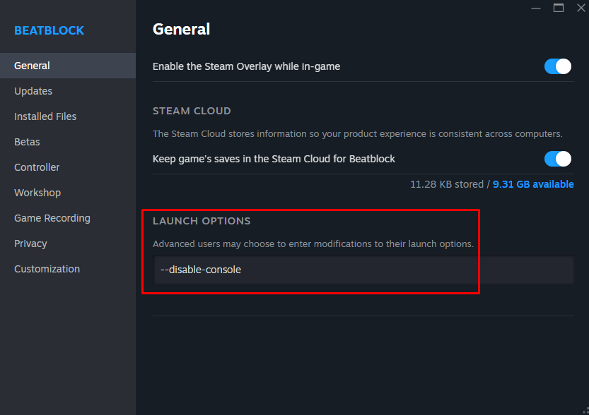 disabling terminal